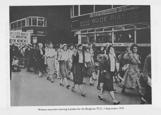 women marching 1933